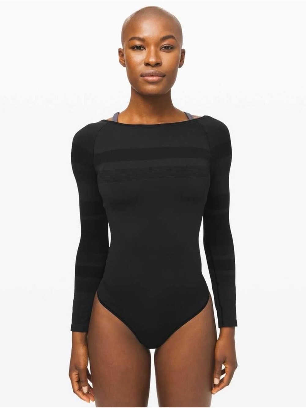 Lululemon Athletica Black Gleam and Glow Bodysuit